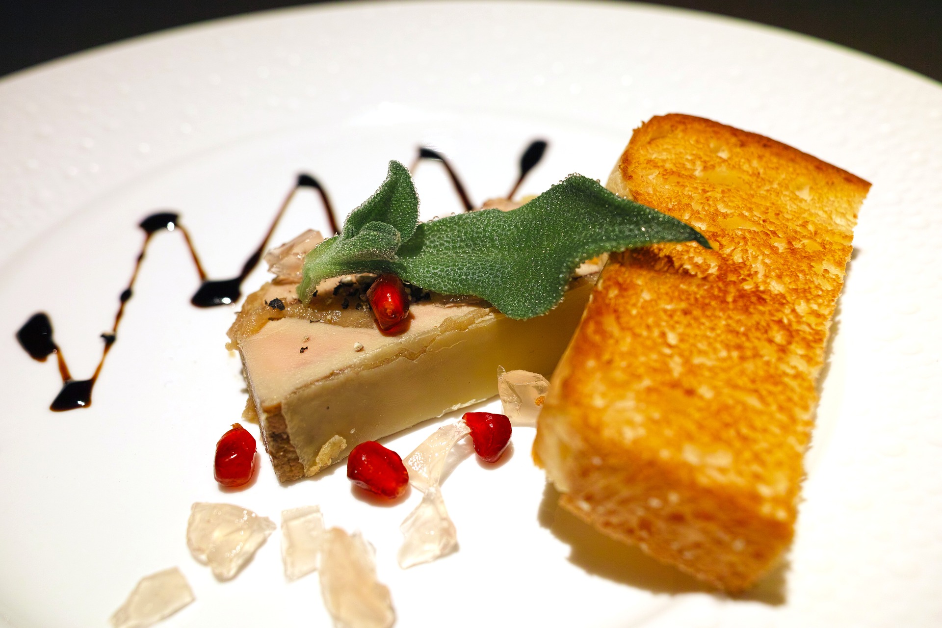 Pain grillé et foie gras